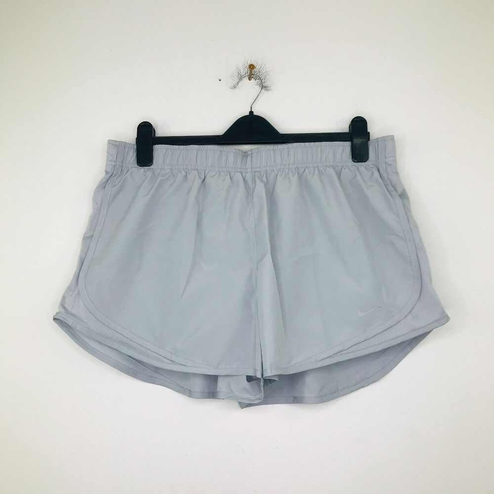 Nike Women's XL Running Shorts Gray Dri-Fit Brief Lined Athletic Mesh NWT BL10